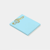 " gouden " verdrievoudigde knalplaat post-it® notes (Schuin)