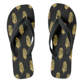 Gouden veren patroon teenslippers (Voetbed)