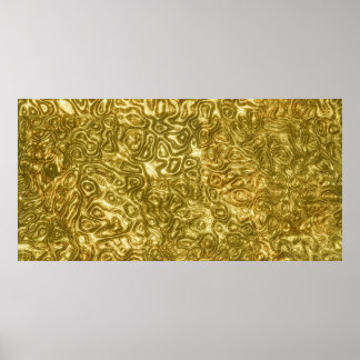Gouden Verf Ontwerp: Luxe en Artistieke Metallic Poster