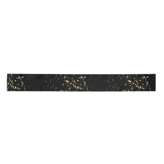 Gouden verf Splatter op zwart Lint (Voorkant)