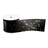 Gouden verf Splatter op zwart Lint (Spoel)