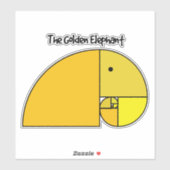 Gouden Verhouding Olifant Fibonacci Sticker (Vel)