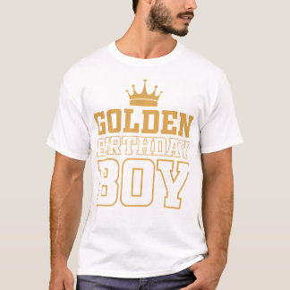 Gouden Verjaardag Jongens Verjaardag Feest Decorat T-shirt