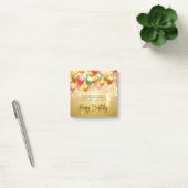 Gouden verjaardagswensen post-it® notes (Kantoor)