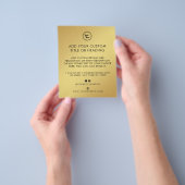 Gouden verloop aangepaste bedrijfslogo & sociale m flyer (Hand)