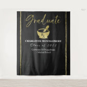 Gouden Verloop van de Apotheek Universiteit Afstud Wandkleed (Voorkant)