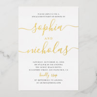 Gouden verlovingsfeest | Elegante minimalistische