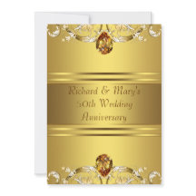 Gouden Victoriaanse Bloemen Goud 50ste Verjaardag