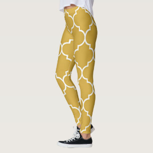 Gouden Vierblad Motief Leggings