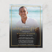 Gouden viering van het leven foto uitnodiging (Voorkant)