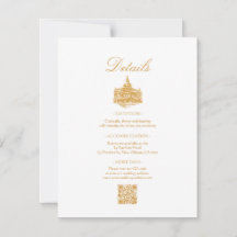 Gouden Vintage Sierlijke Rand Huwelijksdetails