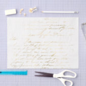 Gouden Vintage Typografie Tissuepapier (Craft)