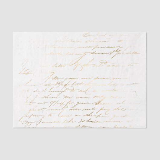 Gouden Vintage Typografie Tissuepapier (Voorkant)