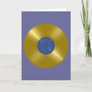 Gouden Vinyl Record Album Kaart