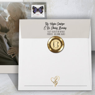 Gouden Vinyl Record Unieke Muziek Bruiloft Ronde Sticker