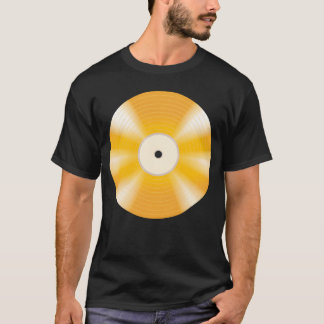 gouden vinyl record vriend t-shirt