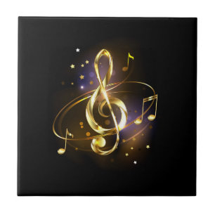 Gouden Vioolsleutel Muziek Tegeltje