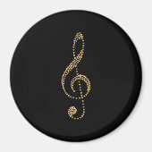 Gouden vioolsleutel, prismatisch, magneet (Voorkant)