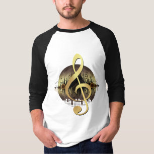 Gouden Vioolsleutel Vinylplaat Muziek Liefhebber A T-shirt