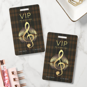 Gouden Vioolsleutel VIP All Access Klassiek Bruin Badge