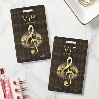 Gouden Vioolsleutel VIP All Access Klassiek Bruin Badge