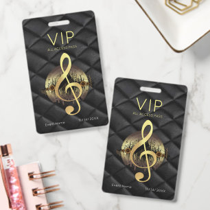 Gouden Vioolsleutel VIP All-Access Luxe Diamant Badge