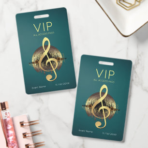 Gouden Vioolsleutel VIP All-Access Modern Muziekev Badge