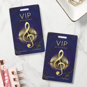 Gouden Vioolsleutel VIP All-Access Paarse Marmer Badge