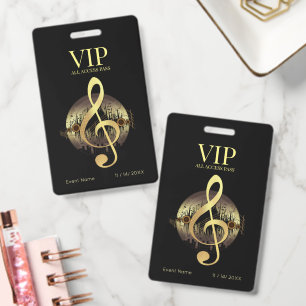 Gouden Vioolsleutel VIP All Access Vet Minimalisti Badge