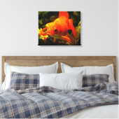 Gouden vis canvas afdruk (Insitu (Slaapkamer))