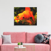 Gouden vis canvas afdruk (Insitu (Woonkamer))