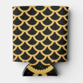 Gouden visschubben, mariene 3D achtergrond. Blikjeskoeler (Voorkant)