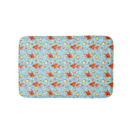 gouden vissen en zeepbellen badmat