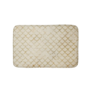 Gouden Vissen Schubben Retro Grunge Zeemeermin Sta Badmat