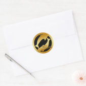 GOUDEN VISSEN STERRENBEELD RONDE STICKER (Envelop)