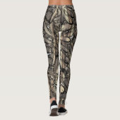 Gouden vlam bloem leggings (Achterkant)