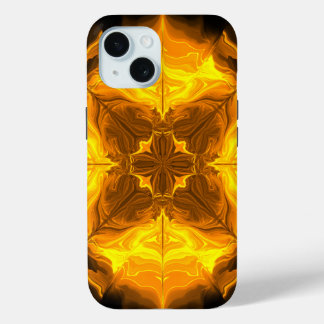 Gouden Vlam Kaleidoscoop Fractale Kunst