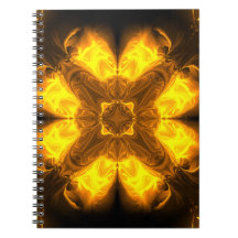 Gouden Vlam Kaleidoscoop Fractale Kunst