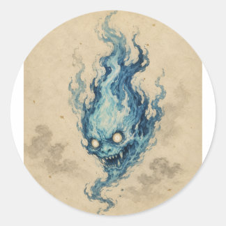 Gouden Vlam Onibi Spirit Sticker