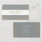 gouden vlekken grijs visitekaartje (Voorkant / Achterkant)