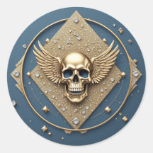 ☠️ Gouden Vleugelige Schedel Gotische Cadeau Voor