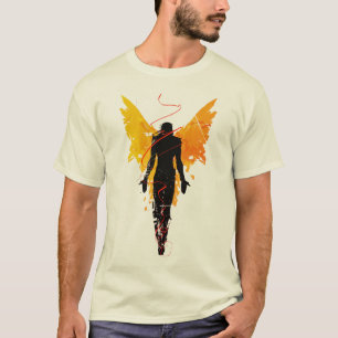 Gouden Vleugels Engel – Krachtig Abstract T-shirt