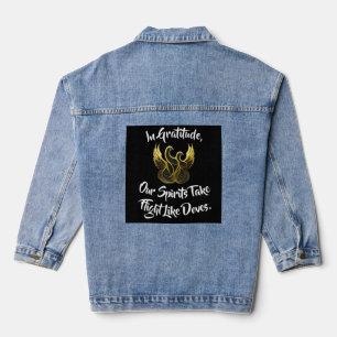 "Gouden Vleugels van Dankbaarheid" Denim Jacket