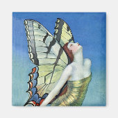 Gouden Vlinder Fairy Magnet Magneet (Voorkant)