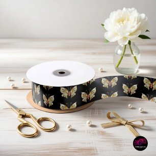 gouden vlinder met Pareltjes Lint