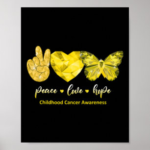 Gouden Vlinder Vrede Liefde Hoop Kinderkanker Bewu Poster