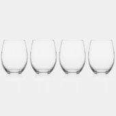 Gouden vlinder. wijnglas zonder voet (Links)