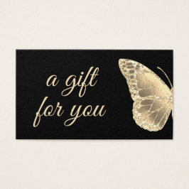 gouden vlinderdekaartje visitekaartje