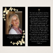 Gouden Vlinders Foto Memorial Gebed Kaart (Voorkant /achterkant)