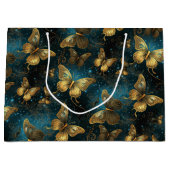 Gouden Vlinders Grote Gift Bag Groot Cadeauzakje (Voorkant)